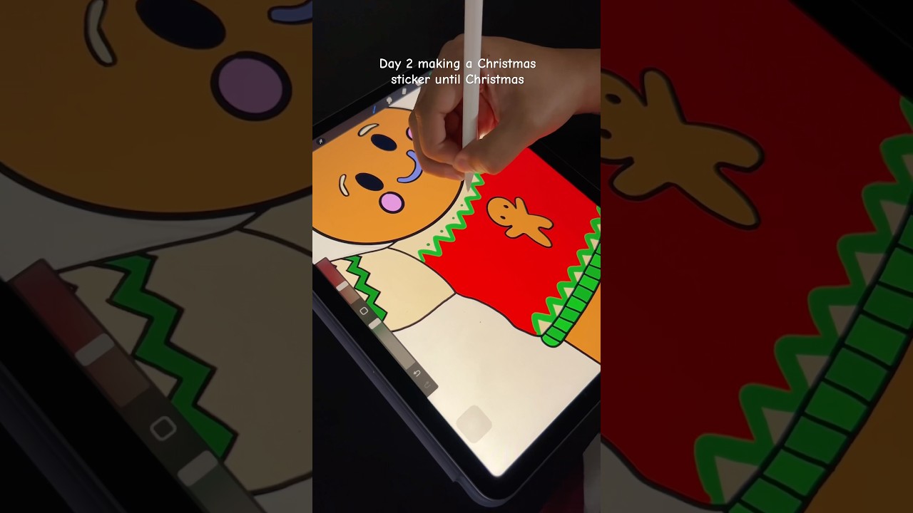 Day 2 of 24 making Christmas stickers until Christmas ☃️ #christmas #stickers #procreateart