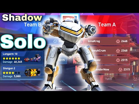 Mech Arena ⚡ Solo Shadow with Longarm 10 and Shotgun 2 vs OP Bots