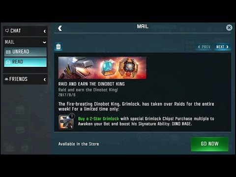 Grimlock Raid Event and Opening 2 King Crystals - Transformers: Forged to Fight