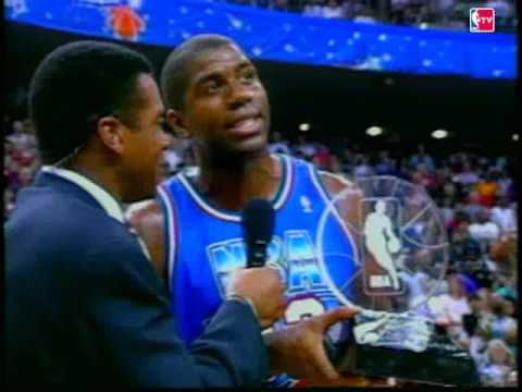 Magic Johnson Wins MVP at 1992 All Star