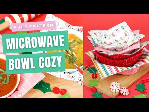 , title : 'EASY Microwaveable Bowl Cozy Sewing Tutorial | Free Sewing Pattern'