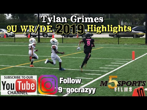 Tylan Grimes 9U WR/DE 2019 Highlights