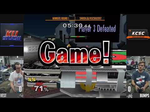KSCS @ KU SSBM - Vest (C. Falcon) Vs. Bumps (Fox) Winners Round 2
