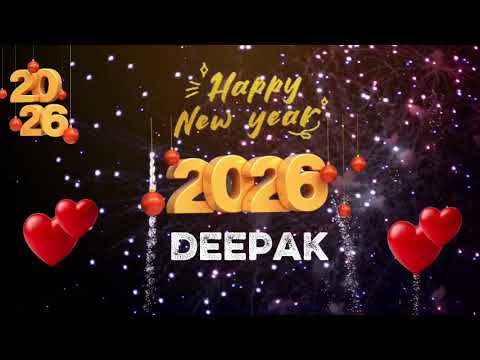 Happy New Year 2026 🎆 | Deepak Name New Year Wish | 4K Status