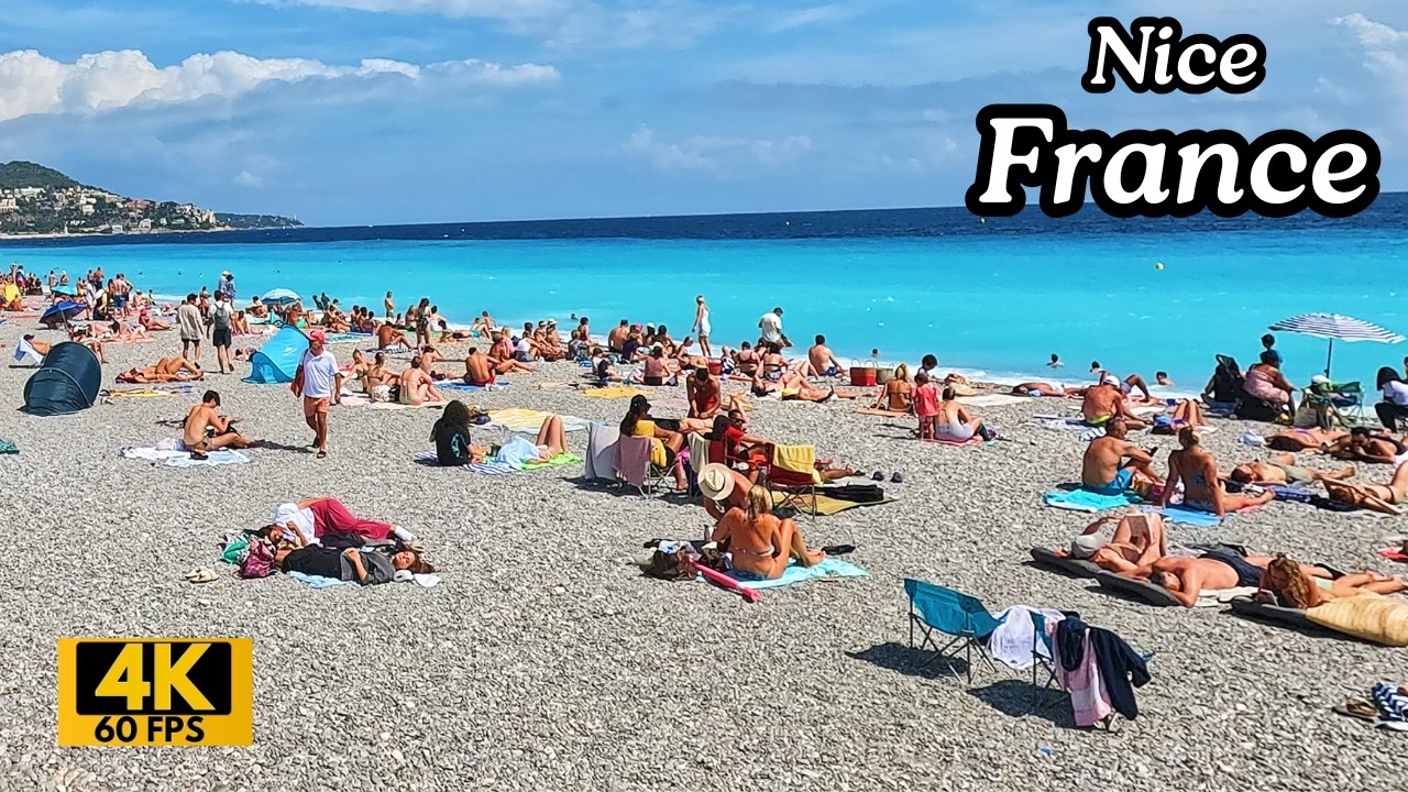 Experience the Serene Tranquility of a Pebble Beach Walk in Beautiful Nice, France, Amidst a Natural Ambiance.