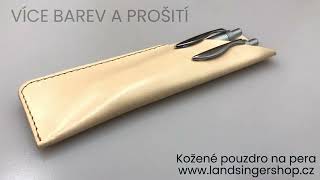 Kožené pouzdro na pera 