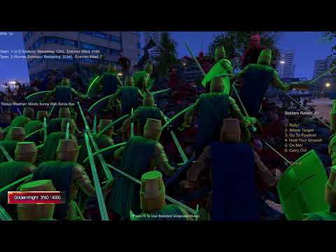 1,250 City Defenders vs 26,000 Runner Zombies Ultimate Epic Battle Simulator