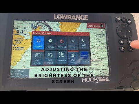 Lowrance hook reveal how to dim the screen | adjust the brightness of the screen