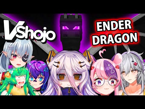 VShojo 𝙛𝙞𝙣𝙖𝙡𝙡𝙮 fight the Ender Dragon...