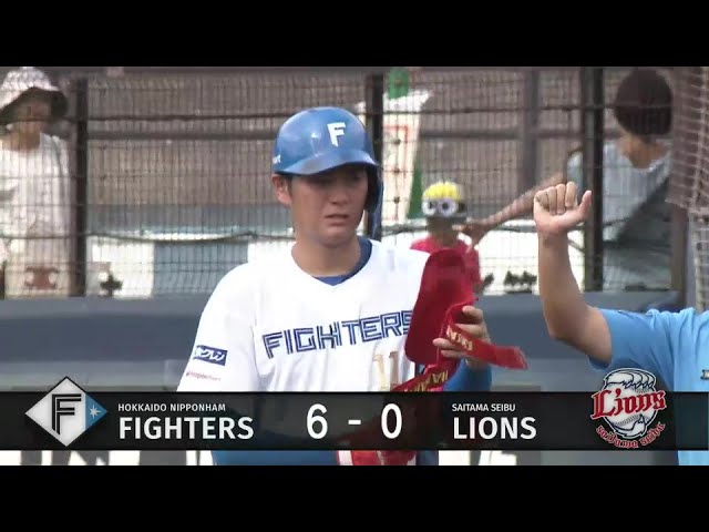 【ファーム】上手く合わせた!! ファイターズ・濱田泰希 ライトへのタイムリーヒットを放つ!!  2024年9月21日 北海道日本ハムファイターズ 対 埼玉西武ライオンズ