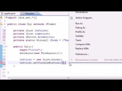 Java72 Multiple Selection List