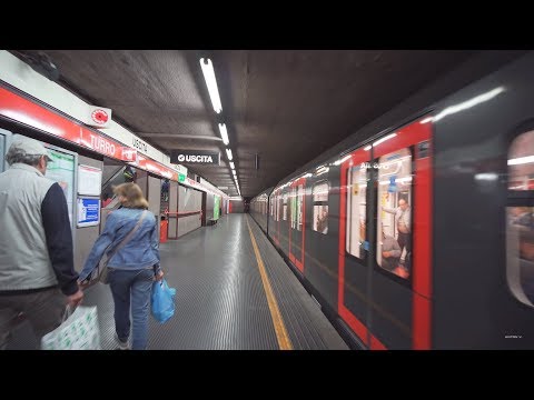 Italy, Milano, metro ride from Sesto Marelli to Turro