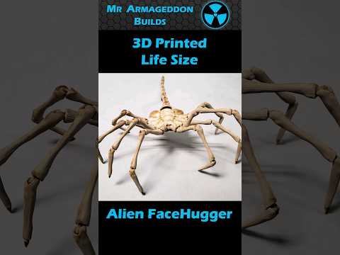 3D Printed Life Size Alien FaceHugger 💀#shorts