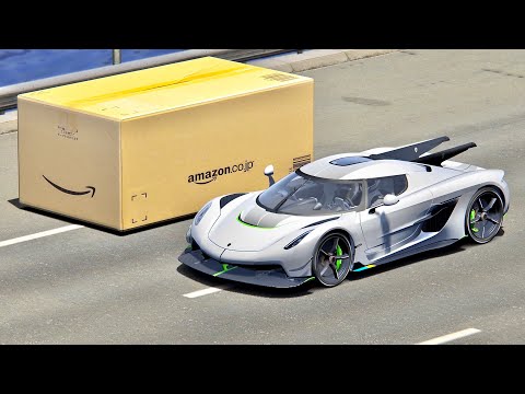 Koenigsegg Jesko Absolut vs Amazon Box Delivery - Drag Race 20 KM