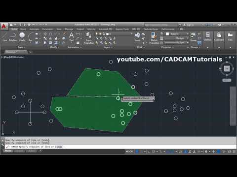AutoCAD Tutorial Circle Command 3 Point 2 Point Tan Tan Radius Tangent Circles