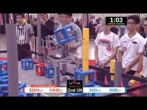 2015 VRC Arts Q169 - 8290A 9364B vs 343X 569B - 61 to 58 - VEX Worlds 2015 - Arts Division