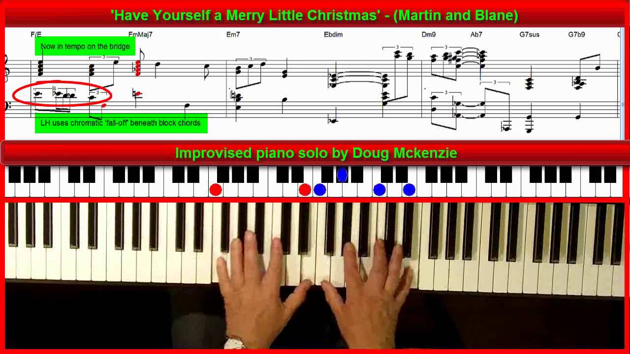 'Have Yourself a Merry Little Christmas' - Jazz piano Tutorial