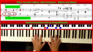 'Have Yourself a Merry Little Christmas' - Jazz piano Tutorial