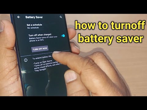 how to turnoff battery saver on android phone