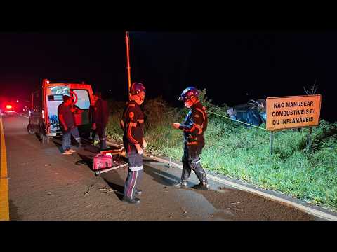 Capotamento com vítima fatal em Roncador, na Rodovia Vassilio Boiko