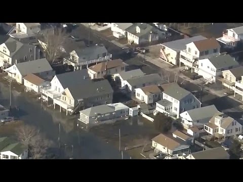 New Jersey shore bombarded by storm surge