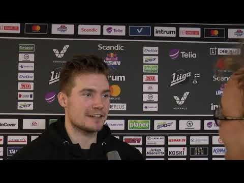 Elmeri Erosen mietteet voitetun Ilves-pelin jälkeen 26.12.2019