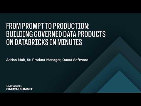 Watch: From Prompt to Production: Building Governed Data Products on Databricks in Minutes