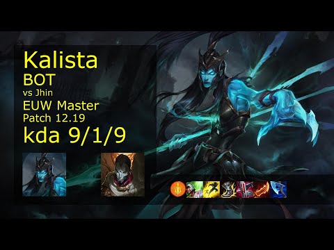 Kalista ADC & Alistar vs Jhin & Karma - EUW 9/1/9 Patch 12.19 Gameplay
