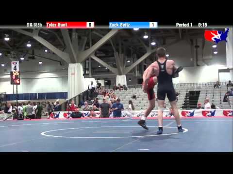 Tyler Hunt vs. Zack Beitz at 2013 Junior Nationals - FILA - FS