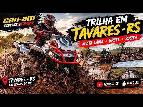 TRILHA EM TAVARES RS QUADRICICLO CAM AM XMR 1000