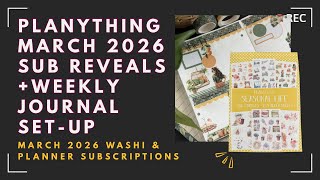 Weekly Journal Set-up ft. Planything March Subscriptions!