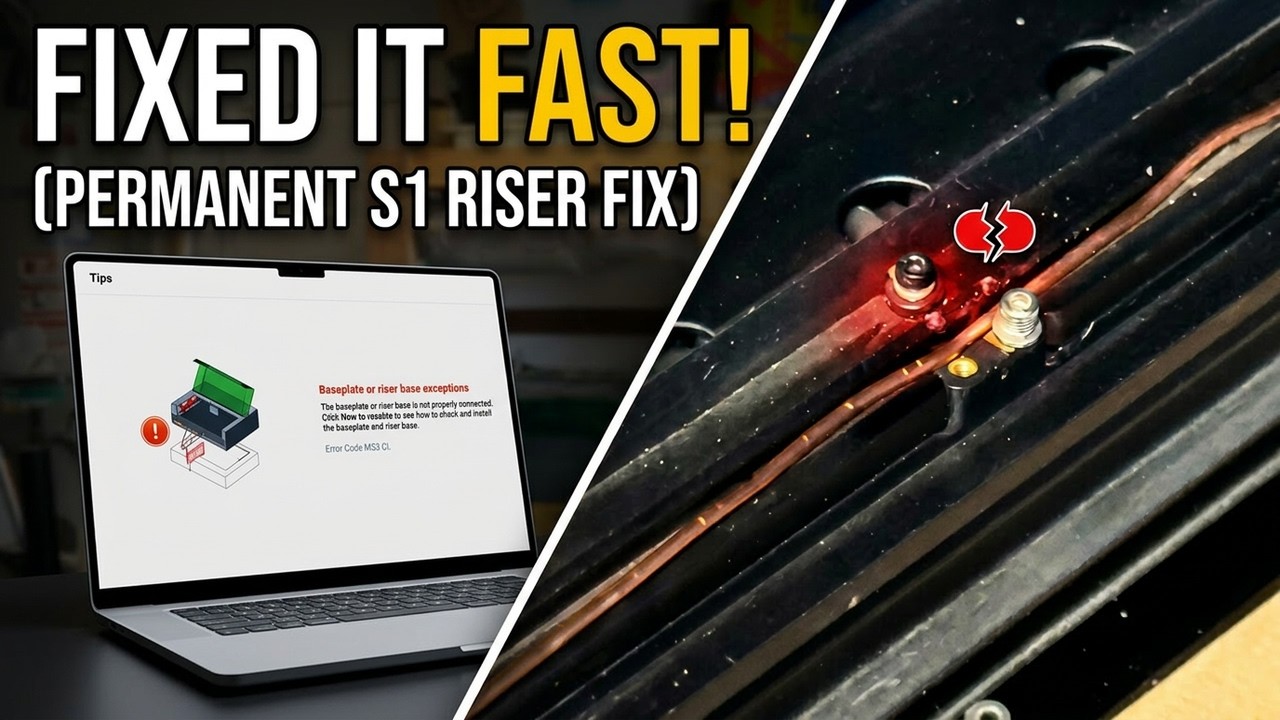 xTool S1 Riser Base Not Connected? FIX IT FAST! (Permanent Solution)