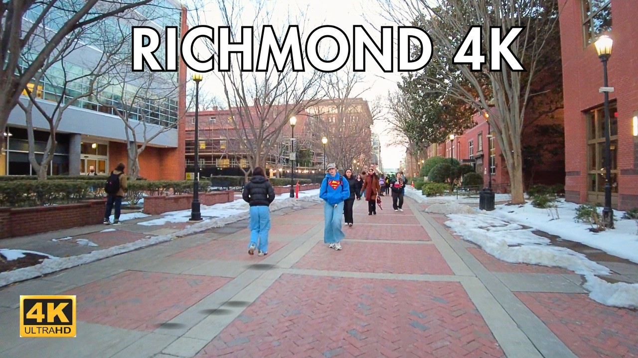 Immersive street-level walking tour through Richmond Downtown, United States, showcasing authentic urban landscapes, local architecture, and the vibrant atmosphere of the city's neighborhoods