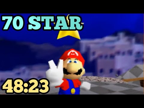 Super Mario 64 70 Star Speedrun in 48:23