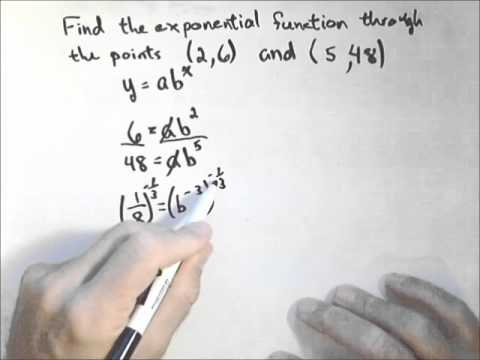 Finding an Exponential Function - YouTube