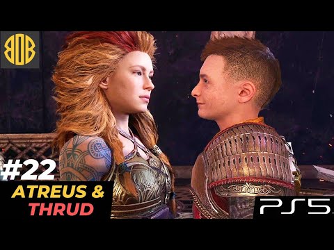 God Of War RAGNAROK PS5 Walkthrough Gameplay Part 22 -  Atreus & Thrud (FULL GAME)