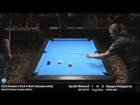 Sarah Nieland vs Neppie Pasaporte - Silver2 Singles Finals - 2019 Western BCA 9-Ball Championship
