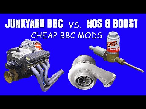 HOW TO MAKE CHEAP BBC POWER. JUNKYARD 454 VS NITROUS AND TURBO. DIY POWER, BOOST, BIG BLOCK.