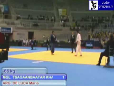 Judo 2009 Rio de Janeiro: Tsagaanbaatar(MGL) - de Luca (ARG) [-66kg]