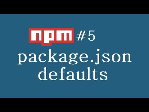 npm Tutorial for Beginners 5 package json Defaults
