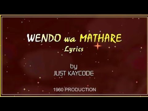 Miracle Baby ft Carol Katrue - Wendo Wa Mathare Lyrics Video || JUST KAYCODE