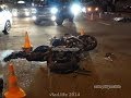 ДТП в Киеве: на Борщаговской, вылетев с дороги, насмерть разбился мотоциклист на Honda ...