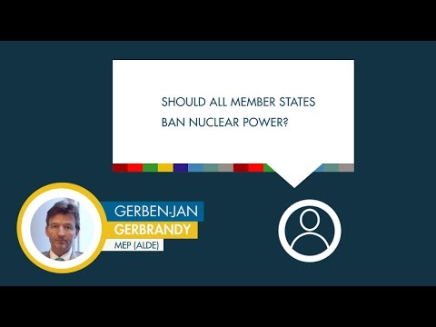 Gerben-Jan Gerbrandy answers a question on nuclear power