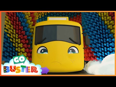 Buster & Cozy Bubble Trouble at the Carwash | Go Buster | Cartoons for Kids | Learning Show | STEM