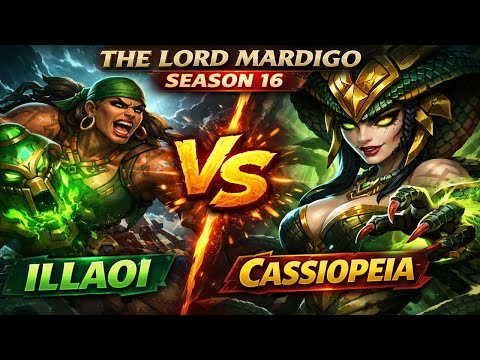 Challenger Illaoi vs Plat Cassiopeia – Season 16 Gameplay (The lord mardigo)