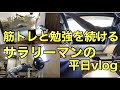 【ルーティン】勉強と筋トレを続けるサラリーマンの平日vlog