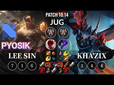 DRX Pyosik Lee Sin vs Kha'Zix Jungle - KR Patch 10.14