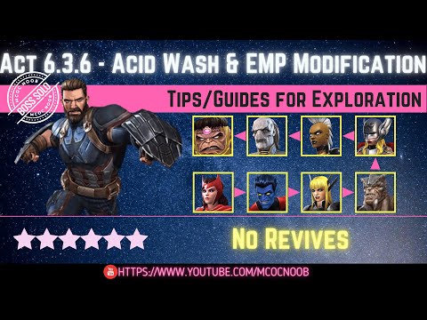 MCOC: Act 6.3.6 - Acid Wash, Toxicant & EMP Modification  - Tips/Guides - No Revives - Story quest