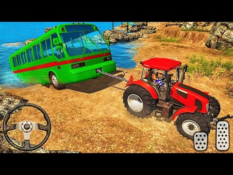 Chained Tractor Towing Rescue - Bus Rescue Tractor Simulator - Android Games by Lunch active games