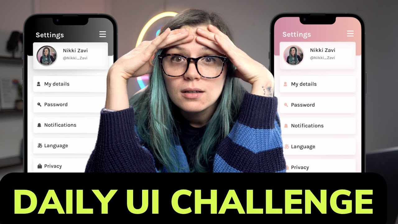 Design challenge in Figma - Daily UI 007 - App Settings